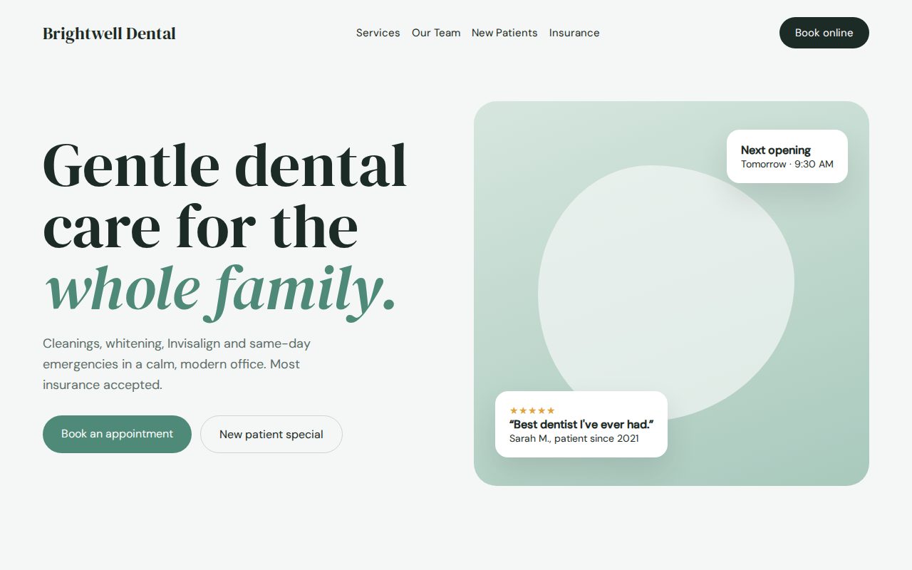 Dental office website